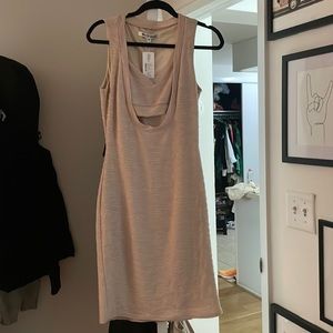Sand colored cut out dress NWT